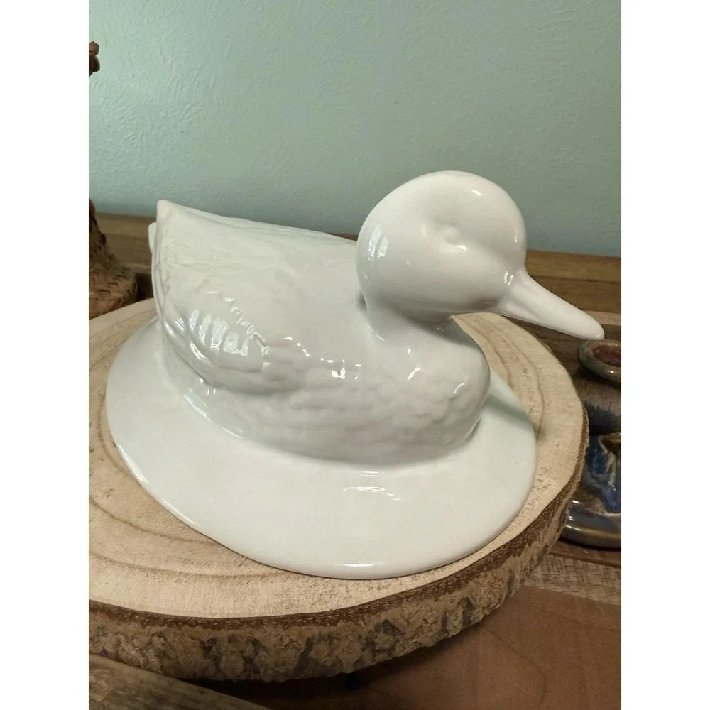 Vintage BIA Cordon Bleu White Duck Casserole Dish
